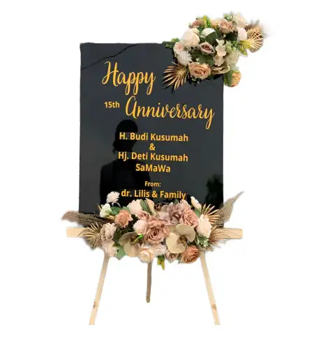 Papan Bunga Akrilik Bubutan